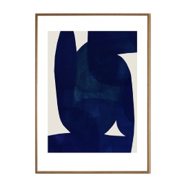Berit Mogensen Lopez - Blue Shape 50X70