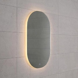 LED 간접 조명 - 노프레임 직타원 거울 500*800