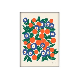 PSTR - 오렌지 &amp; 꽃 Oranges &amp; Flowers (50x70)