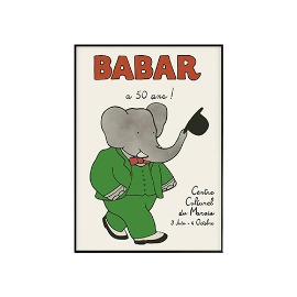 PSTR - 코끼리바바 1 Babar a 50 ans (50x70)