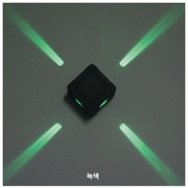 사각 프리즘 小 LED(녹색) / 방수등